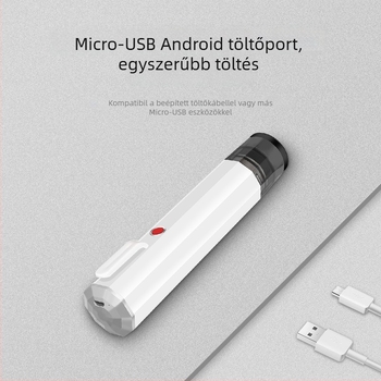 Otthoni vákuumszáró készülék, kompakt kézi vákuumpumpa élelmiszer-tartósításra, modell 001, ABS ház, kapacitás <500 ml, 5V1A, újratölthető akkumulátor 1200 mA