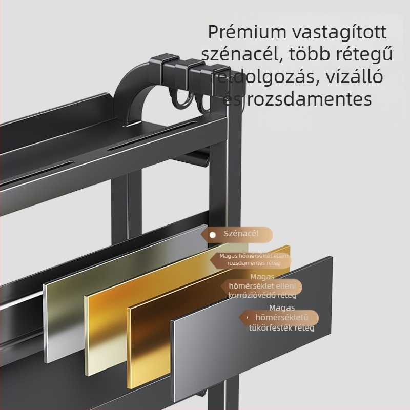 Konyhai fűszerező polc, vasból készült, modern minimál stílus, fúrás nélküli telepítés, Yongkang eredet