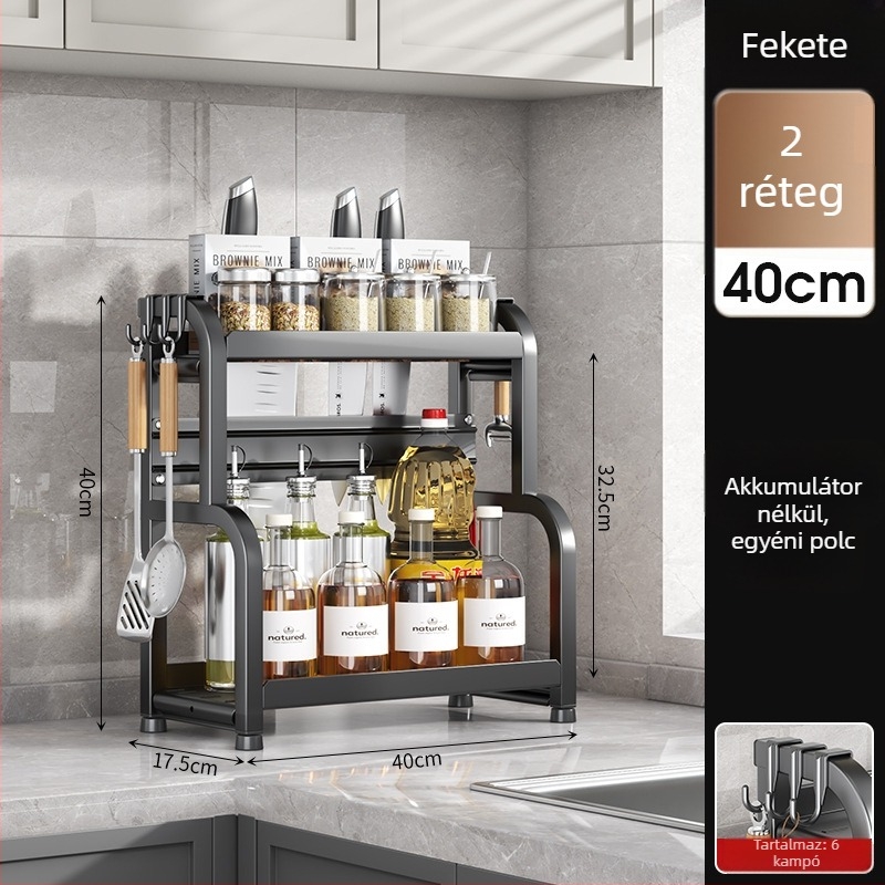 Konyhai fűszerező polc, vasból készült, modern minimál stílus, fúrás nélküli telepítés, Yongkang eredet