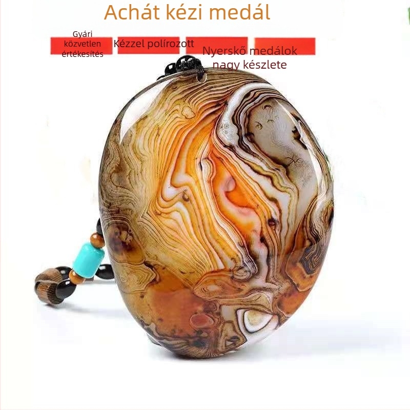 Madagaszkári agat kézben tartható – szabad formájú díszkő