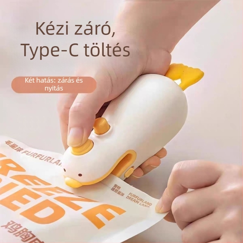 Mini újratölthető zárógép otthoni használatra – hordozható melegzáró a harapnivalók zacskóihoz