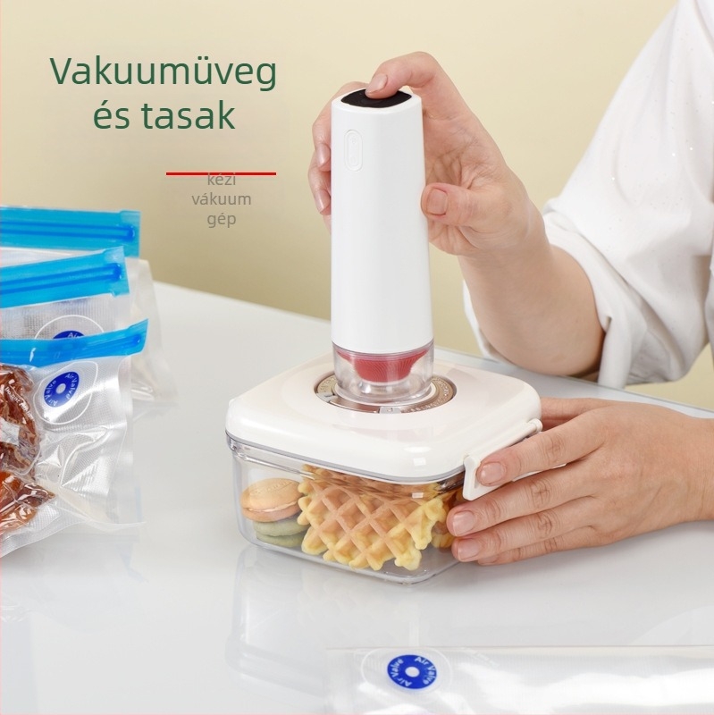 Mini hordozható élelmiszer-vákuumszívó készülék, akkumulátoros elektromos vákuumpumpa