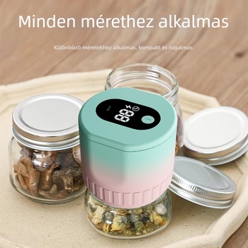 Háztartási vákuumzáró készülék, modell D-809, 5W, 5V, ABS burkolat, kapacitás 500–1000 ml