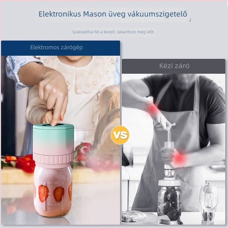 Háztartási vákuumzáró készülék, modell D-809, 5W, 5V, ABS burkolat, kapacitás 500–1000 ml