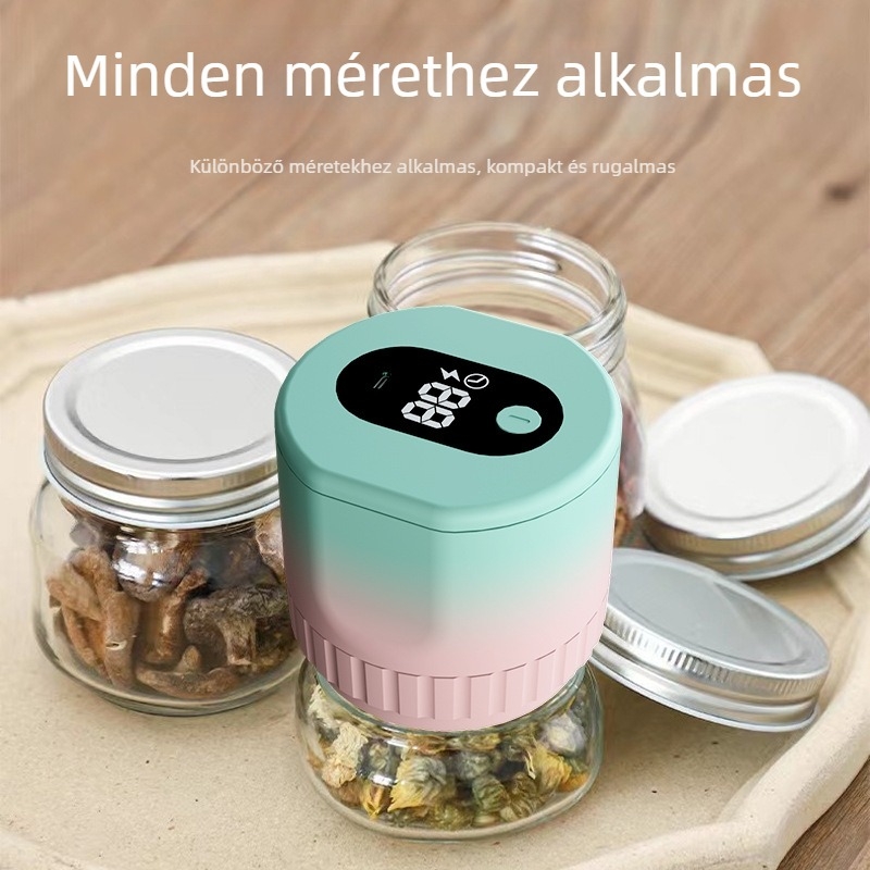 Háztartási vákuumzáró készülék, modell D-809, 5W, 5V, ABS burkolat, kapacitás 500–1000 ml