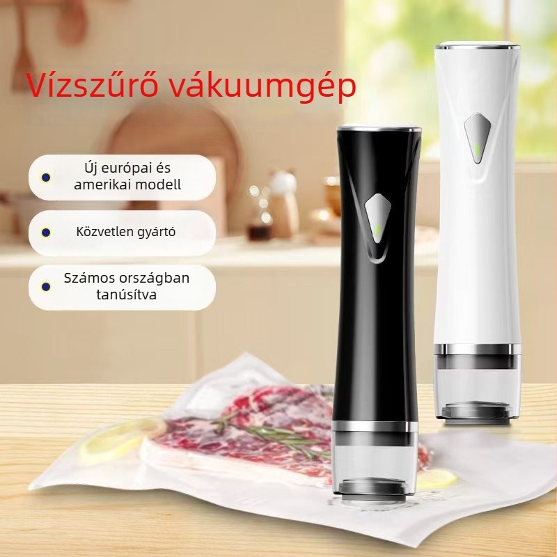Kézi vákuumzáró készülék (USB-s, 5W, ABS/PC ház, 330 g, modell Zb-s60)