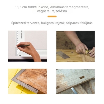 Összecsukható fa vonalzó, tíztagú, 2 m hosszú, faipari mérőeszköz
