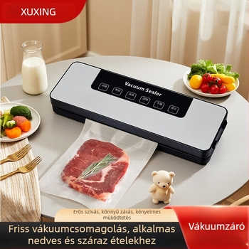Háztartási vákuumzáró gép — Modell A digitális kijelző nélkül, 110W, 110–220V, ABS ház, kapacitás 500–1000 ml