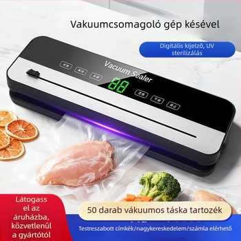 Késes vákuumcsomagoló gép, ABS ház, 200 W, 220 V, kapacitás 2000 ml felett