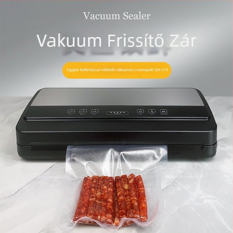 Vákuumzáró gép, modell Qh-215; 110W; 100-240V; ABS ház; 500 ml alatt