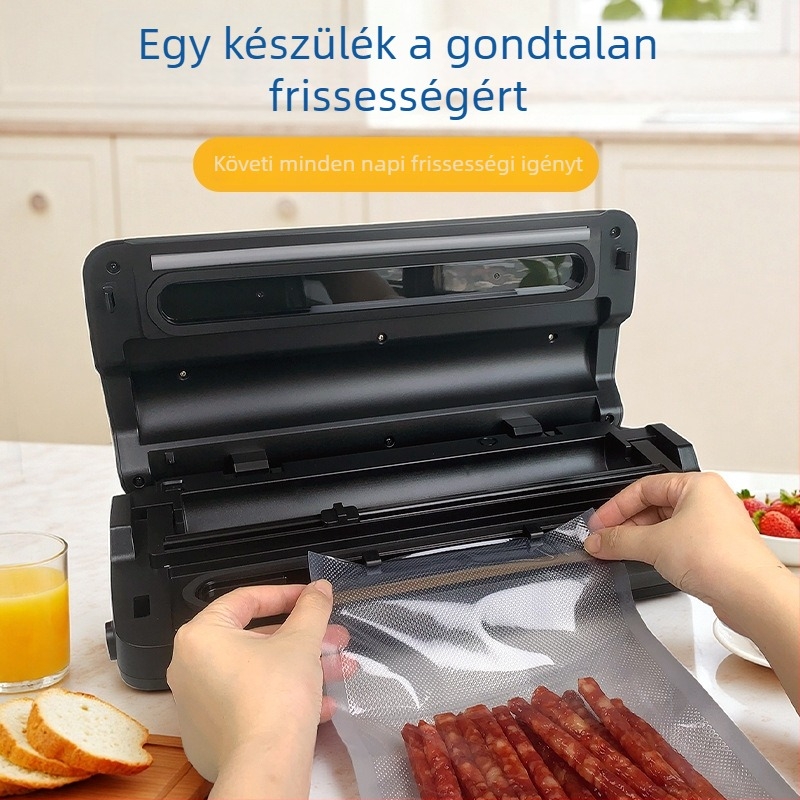 Vákuumzáró gép, modell Qh-215; 110W; 100-240V; ABS ház; 500 ml alatt