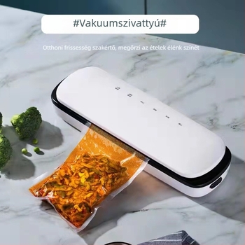 Hordozható háztartási vákuumcsomagoló készülék, vákuumextrakció, 150W, 110-220V, kapacitás kevesebb mint 500 ml