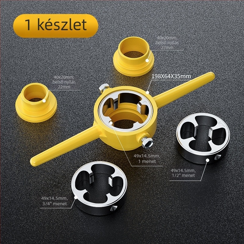 Mekla 6-darabos PPR vízvezeték menetesítő készlet - műanyag csőhüvely eszköz