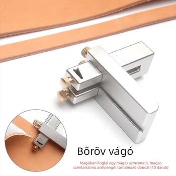 Bőrszalagvágó – alumíniumötvözet, homokfúvott oxidációs felület, kézi eszköz növényi bőr vágásához