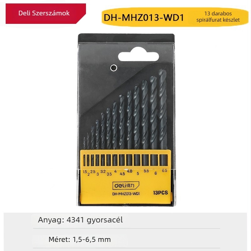 Deli egyenes nyakú spirálfúró fémhez, HSS, ütőfúró DH-MHZ010-WD1