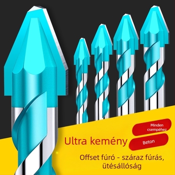 Dane Tools excentrikus fúrófej ferde fejjel extrém kemény csempék, beton és üveg fúrására — kézi fúróval kompatibilis