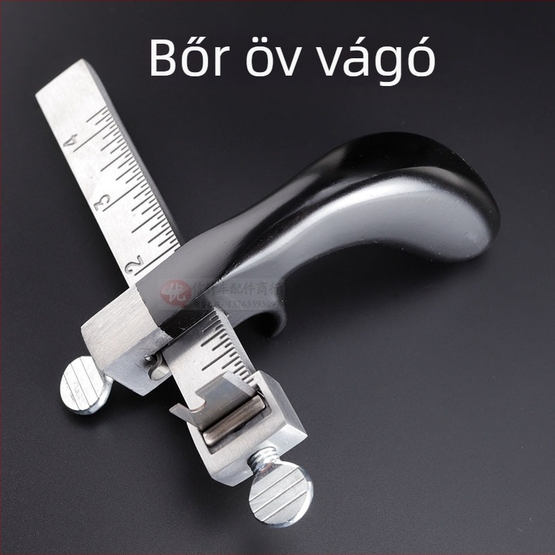 Alumínium fogantyúval ellátott bőrszalagvágó — DIY bőrműveszköz