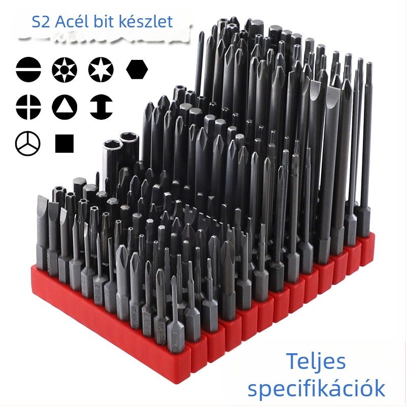 12-darab mágneses fejű csavarhúzó készlet S2 ötvözött szerszámacéllal