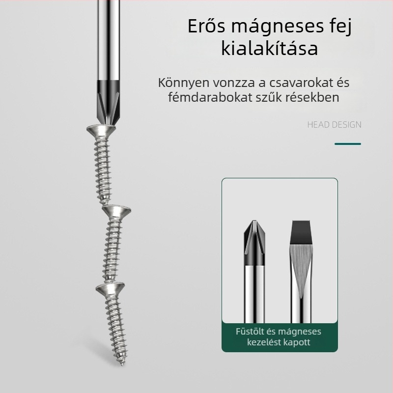 Mágneses és izolált csavarhúzó készlet Cr-Mo acélból, 0,2 kg, tartalmaz Phillips, lapos és Torx fejűek