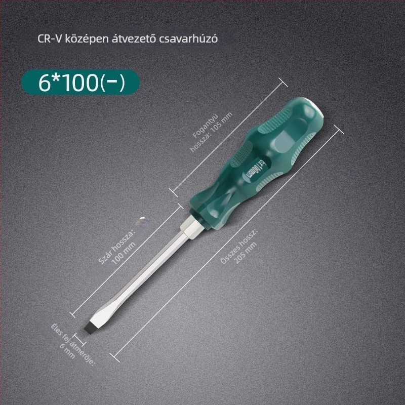 Mágneses és izolált csavarhúzó készlet Cr-Mo acélból, 0,2 kg, tartalmaz Phillips, lapos és Torx fejűek
