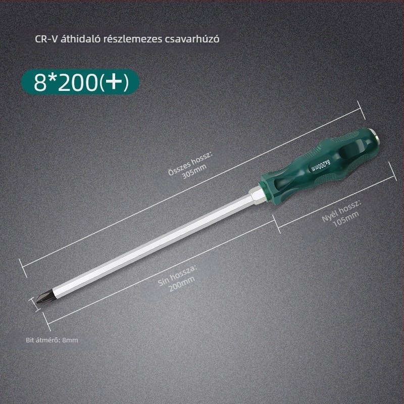 Mágneses és izolált csavarhúzó készlet Cr-Mo acélból, 0,2 kg, tartalmaz Phillips, lapos és Torx fejűek