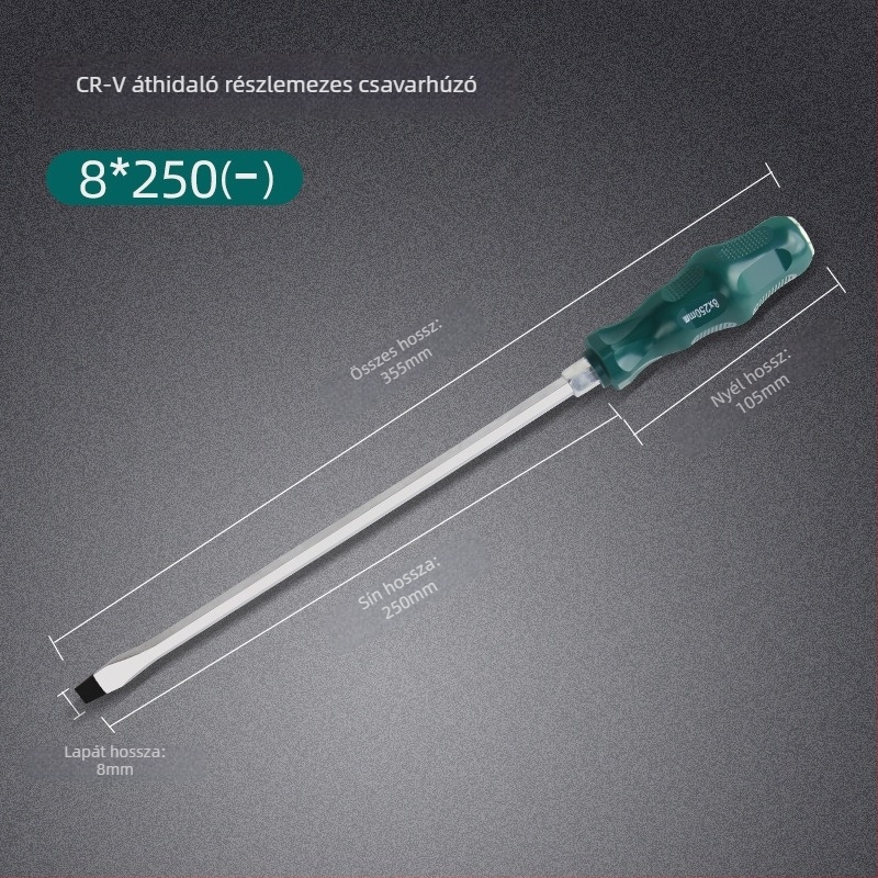 Mágneses és izolált csavarhúzó készlet Cr-Mo acélból, 0,2 kg, tartalmaz Phillips, lapos és Torx fejűek