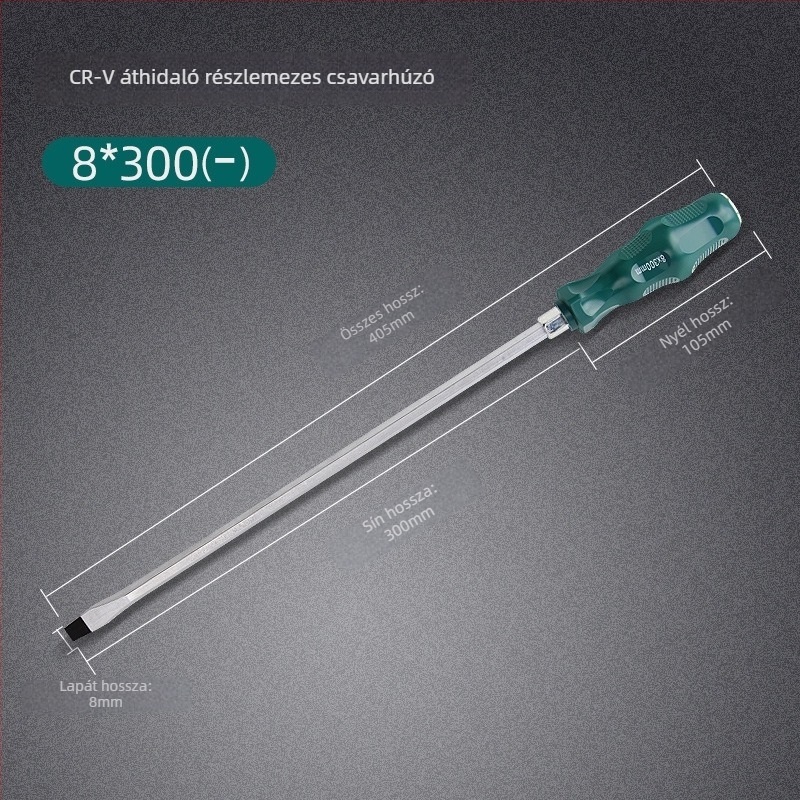 Mágneses és izolált csavarhúzó készlet Cr-Mo acélból, 0,2 kg, tartalmaz Phillips, lapos és Torx fejűek