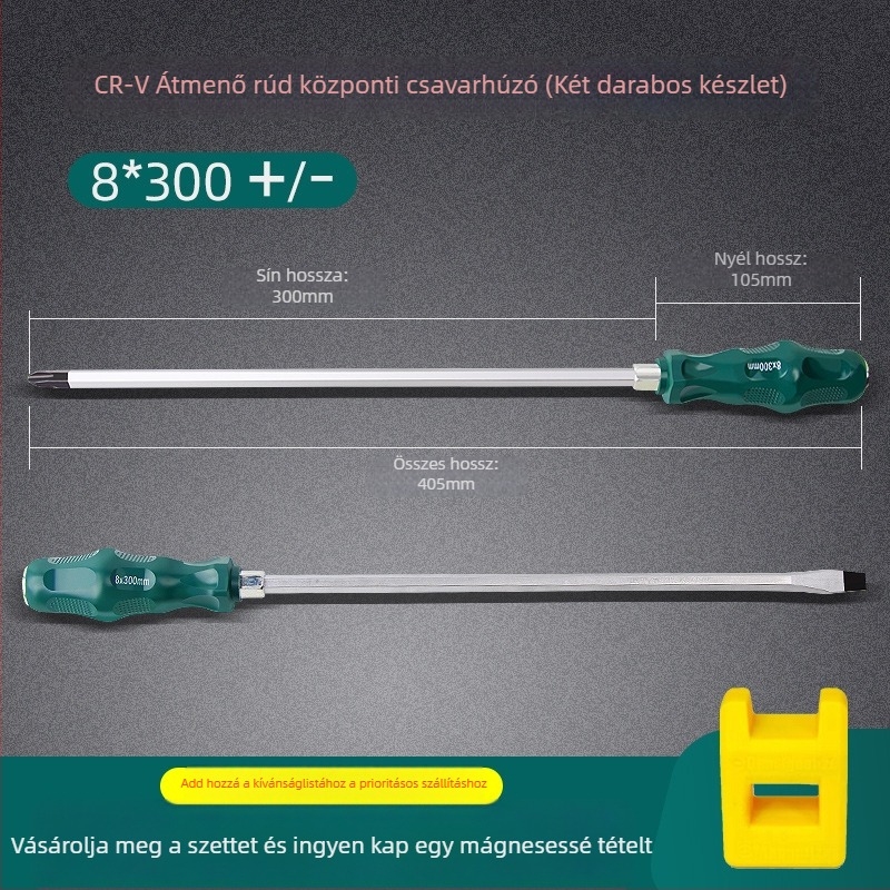 Mágneses és izolált csavarhúzó készlet Cr-Mo acélból, 0,2 kg, tartalmaz Phillips, lapos és Torx fejűek
