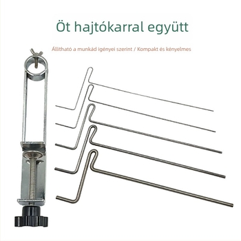 Kézi tekercselő rúd 5-tengelyes tekercseléshez, fém orsóra – DIY ékszer sodrási eszköz