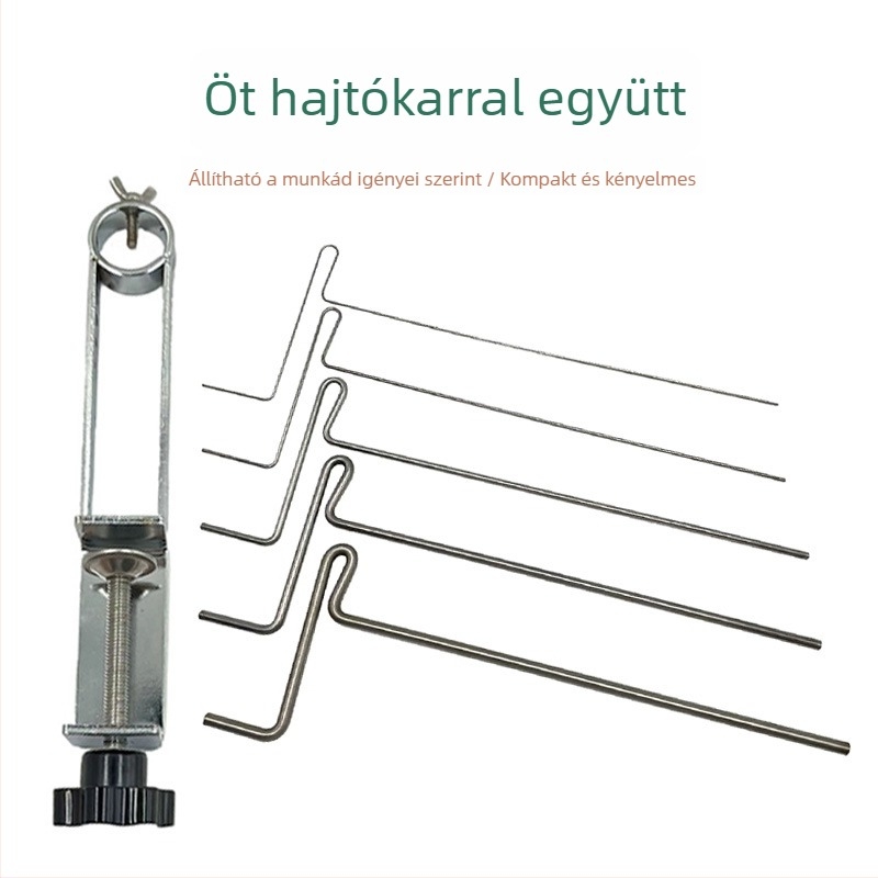 Kézi tekercselő rúd 5-tengelyes tekercseléshez, fém orsóra – DIY ékszer sodrási eszköz