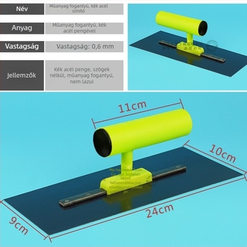 Vakoló spatula műanyag nyéllel, lapos penge, vastagság 0,6 mm, eredet: Anhui, Kína, márka: Egyéb