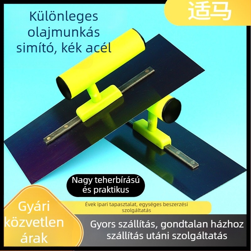 Vakoló spatula műanyag nyéllel, lapos penge, vastagság 0,6 mm, eredet: Anhui, Kína, márka: Egyéb