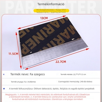 Fából készült nyelű glett spatula, Defeng hardware tools, Wood scraper modell, gletteléshez