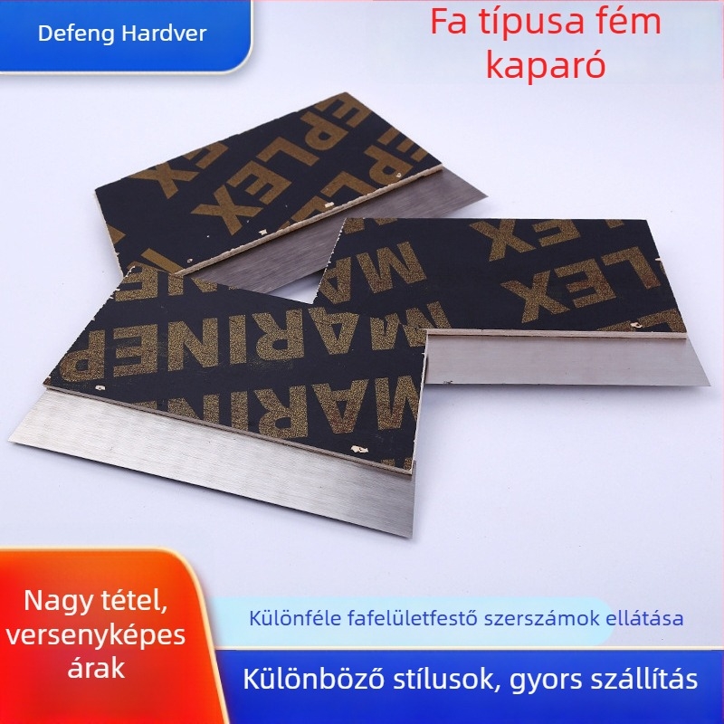Fából készült nyelű glett spatula, Defeng hardware tools, Wood scraper modell, gletteléshez