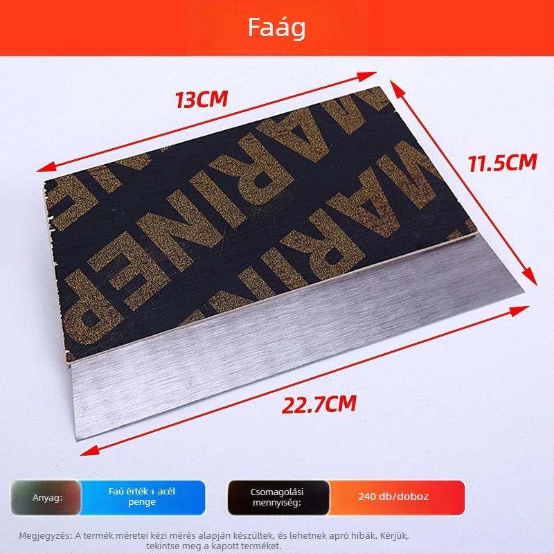 Fából készült nyelű glett spatula, Defeng hardware tools, Wood scraper modell, gletteléshez
