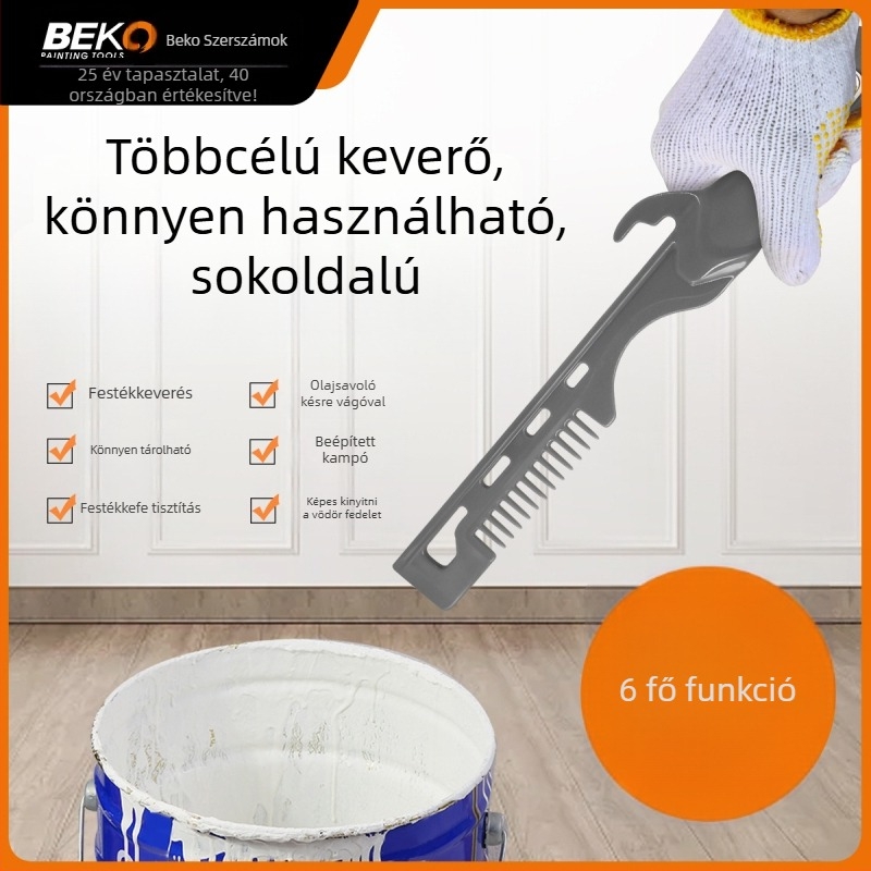 Műanyag, multifunkcionális keverőpálca – latex és vízbázisú festékekhez