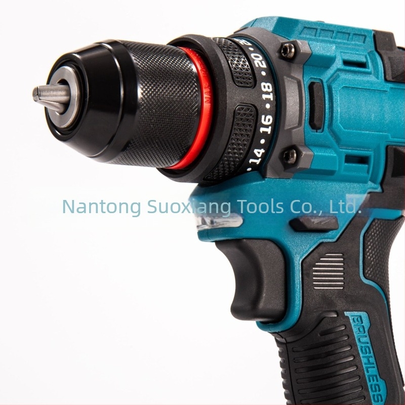21V vezeték nélküli brushless fúró-csavarbehajtó pisztoly markolattal, multifunkcionális, két sebesség, lítiumakkumulátor