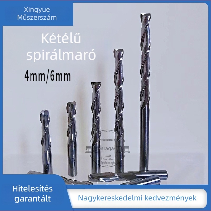 Dupla élű wolfrámsavacél síkmaró, hengertest Ø4–6 mm; vágási átmérő 4–6 mm; maximális vágási mélység 3–52 mm