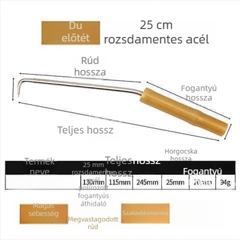 Kétcsapágyas armatúra-akasztó horog, menetes horog, rozsdamentes acél, 3M sorozat – építkezési helyszíni eszköz