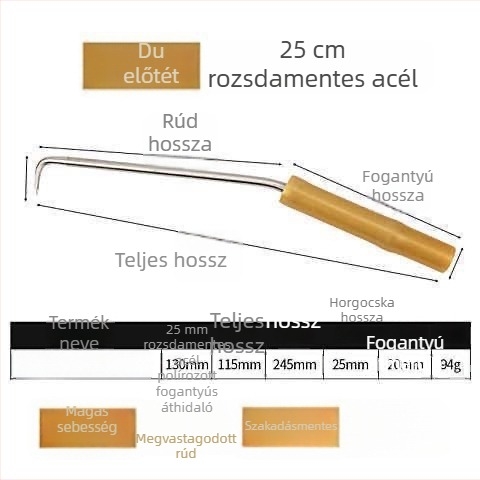 Kétcsapágyas armatúra-akasztó horog, menetes horog, rozsdamentes acél, 3M sorozat – építkezési helyszíni eszköz