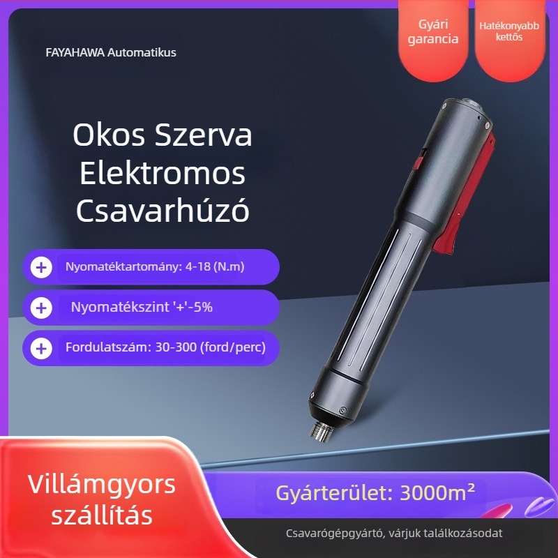 Automatikus záródású elektromos csavarhúzó intelligens adagolással, újratölthető Li-ion akkumulátor, 220V, hex fejű csavarokhoz kompatibilis