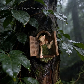 Gyanta díszfigura tündér-elf, európai stílusú, játékos kinézetű, modell E-871