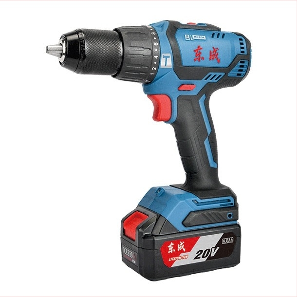 Dongcheng 20V brushless lítium‑ütéses fúró-csavarozó DCJZ05-13E, újratölthető, kétfokozatú
