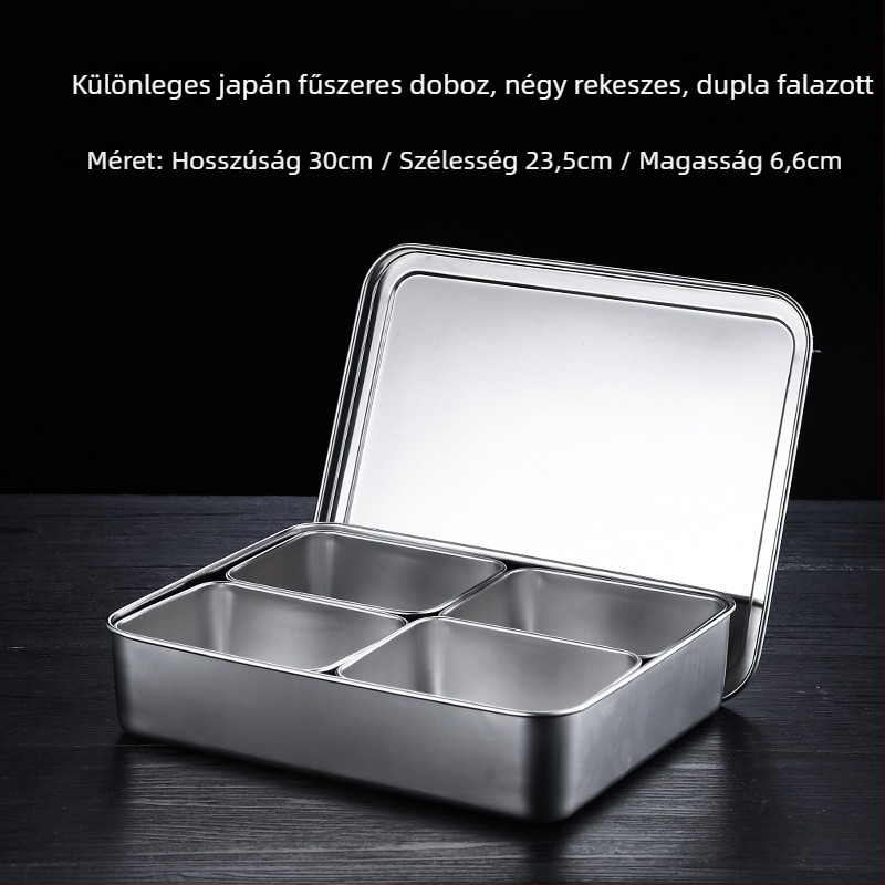Akril fűszertartó kanállal — átlátszó, szilárd fűszertároló, modern letisztult stílus, kiváló minőség