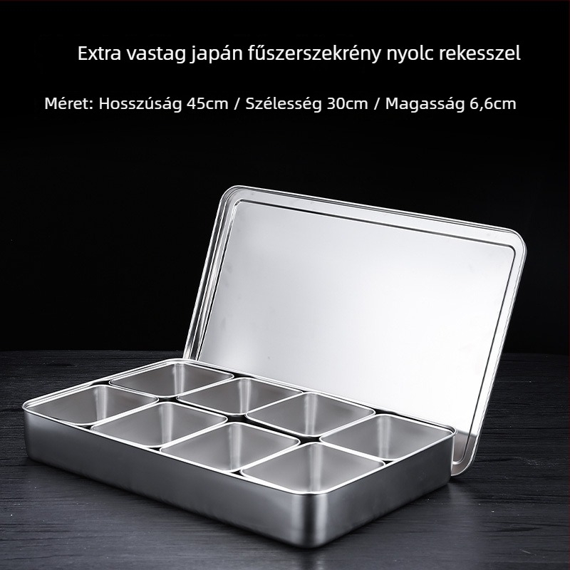 Akril fűszertartó kanállal — átlátszó, szilárd fűszertároló, modern letisztult stílus, kiváló minőség