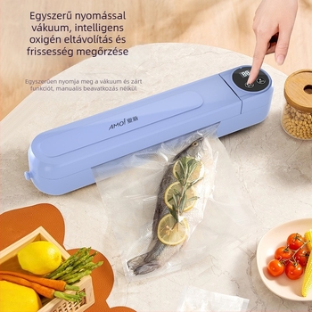Háztartási vákuumzáró gép – második generáció, száraz és nedves zárás, automatikus, érintéses vezérlés, 110W, 220V