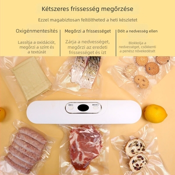 Háztartási vákuumzáró gép – automata működés, 120W, 110/220V, modell Sj-618, ABS ház, kapacitás 500 ml alatt