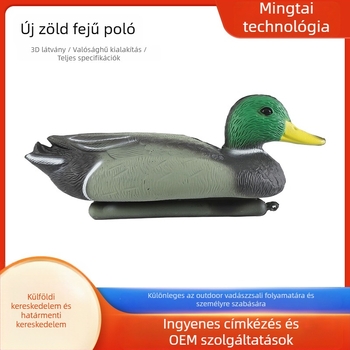Műanyag lebegő kacsa díszdecoy vadászathoz – pastoriális stílus, PE anyag, blow-mold gyártású, Mingtai technology