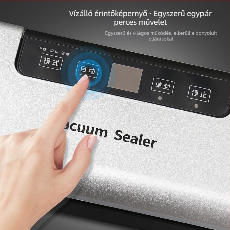 ZKFK-0018 Teljesen automata vákuumzáró készülék háztartási konyhához, 120W, 110-220V, kapacitás 500 ml alatt, súly 1 kg