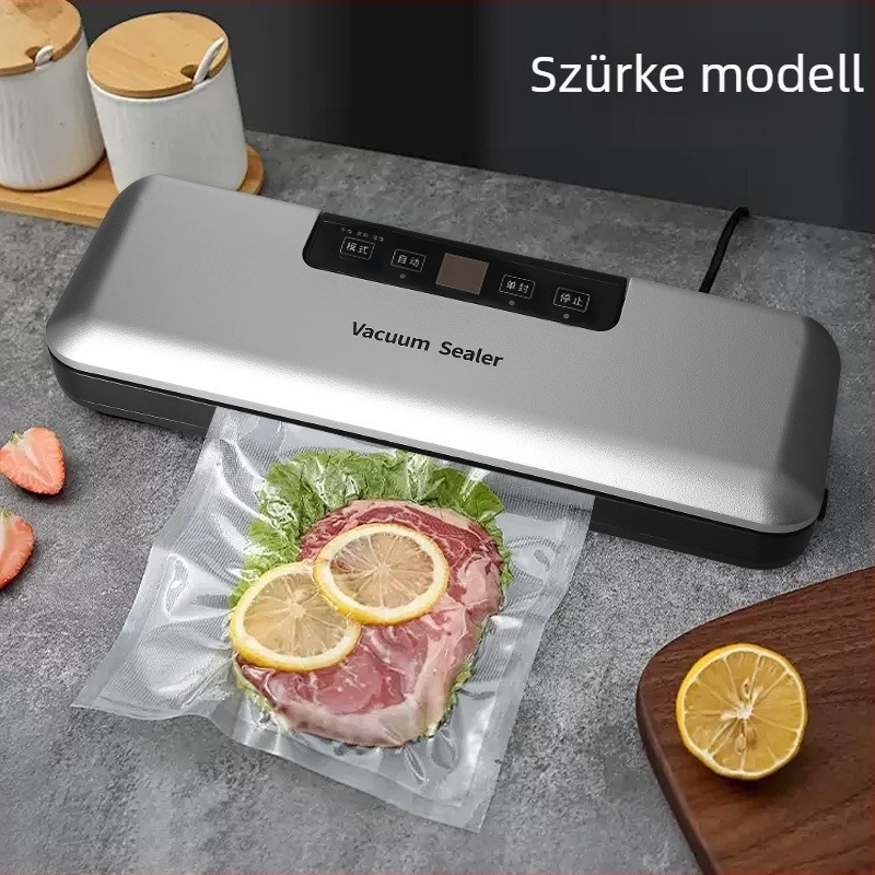 ZKFK-0018 Teljesen automata vákuumzáró készülék háztartási konyhához, 120W, 110-220V, kapacitás 500 ml alatt, súly 1 kg